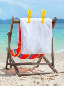 8-1pc Beach Towel Clips, Plastic Towel Clips, Clothing Clips, Windproof Clips, Large Cute Windproof Clips, Plastic Blanket Clips. These Chair Accessory Clips Are Specially Designed For Towels And Blankets, Providing Windproof, Durable Strength And Firm Grip. - Multicolor - View 7