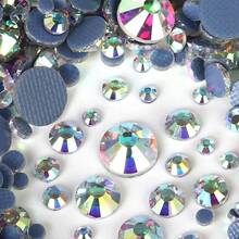YONGNING SS6-30 Mixed Size Crystal Hot-Melt Transparent Glass Rhinestone Flat Back Decorative Pieces DIY Rhinestone Application For Shoes, Clothing, Hats And Other Daily Items - Mixed Size - View 13