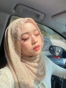 1 chiếc khăn trùm đầu bằng vải chiffon thêu dành cho nữ, mềm mại, thoáng khí, đa năng, khăn choàng hijab chống nắng cho người Hồi giáo, kiểu dáng tối giản, phù hợp để sử dụng hàng ngày, mọi mùa, phụ kiện, khăn tắm biển. - Nhiều màu - Xem 3
