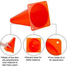 Inch Cones Sports, 24 Pack Orange Soccer Cones Agility Field Marker Plastic Traffic Training Cones Basketball Skating Drills Practice - Indoor And Outdoor Festive Events Obstacle Course - Orange, 7 Inch - Set Of 24 - View 2