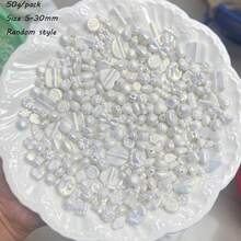 混合亚克力珠、金色珠子、棉珠、巴洛克风格珍贵珠子、手工散珠、珠宝、DIY配件 - 彩色 - 查看 16