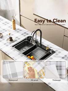 1 Cuộn Tấm Lót Ngăn Kéo Tủ Bếp, Kích Thước 11.8 In*118 In, Giấy Lót Chống Trượt Không Dính, Dễ Lau Dẹp, Độ Bám Chắc, Dày Dẻo, Chống Thấm Nước, Có Thể Giặt Được, Dùng Cho Kệ Tủ Thực Phẩm, Tủ Bếp, Tủ Quần Áo. - Nhiều kiểu dáng - Xem 5