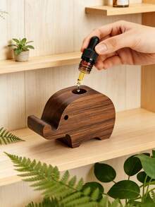 3件套木质大象精油香薰机 - 便携式室内/车载香氛，持久留香，天然木质设计，适用于家居和车辆装饰，车载香氛，装饰品，工艺精湛 - 擴香木 - 查看 2