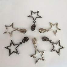 Móc kéo khóa hình ngôi sao 5 cánh bằng kim loại, đầu kéo khóa hình ngôi sao rỗng, phụ kiện kéo khóa túi xách và quần áo thủ công tự làm, móc kéo khóa dễ thương dành cho nữ, móc kéo khóa thay thế cho quần áo và túi xách. - nhiều màu - Xem 10