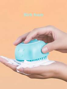 Bàn chải chải lông thú cưng bằng silicon màu hồng dễ thương: Dụng cụ nhỏ gọn loại bỏ lông chó và tạo bọt khi tắm - Nhẹ nhàng cho da thú cưng, lý tưởng để tắm tại nhà và chăm sóc lông hàng ngày. - Nhiều màu - Xem 6