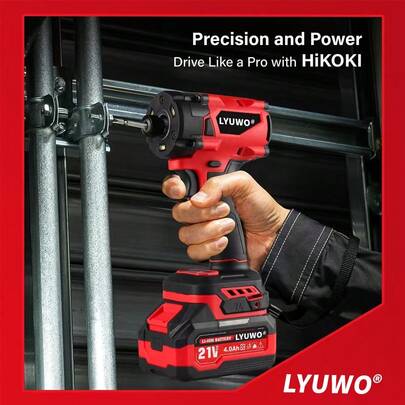  LYUWO Llave eléctrica, 350Nm, 3500R/MIN. Llave eléctrica inalámbrica, llave de 21V de litio, adecuada para reparación de automóviles pequeños y reparación de soportes de escenario. Puede apretar y aflojar pernos y tuercas. Se pueden ajustar marchas altas y bajas, este es un producto de alta calidad que mereces tener.