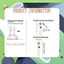 AXH Rechargeable Blackhead Remover, 400mAh Lithium Battery, Multi-Functional Facial Care Tool, Suitable For Skin Cleansing - White - View 3