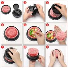 1pc Hamburger Press Mold, Large And Small Portable Shapes, Detachable Basic Hand-Made Snacks, Hamburger Press Combination Of Hand-Made Meat Cakes, Rice And Vegetable Roll Mold, Is A Great Tool, Mother's Day Gift, Birthday Gift - Multicolor - View 6