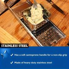 1 Set Stainless Steel Spaetzle Maker | Manual Pasta Maker, Egg Noodle Maker, Cheese Grater, Vegetable Slicer, Potato Masher And Slicer, With Comfortable Handle, Multi-Function Dough Cutter - Multicolor - View 8