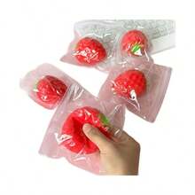 1pc Strawberry Squeeze - Fluid Ball - Slow Rebound - Stress Relief Toy - Squeeze Toy - Soft Toy - Squishy Toy - Fidget Toy - Stitch Toys - Travel Toys - Classroom Fidget Toys - Mini Bath Toys - Christmas Stationery Stress Ball - Birthday Gift - Perfect Gift - Halloween Gift - Christmas Gift - Gift - Toys - Games - Multicolor - View 7