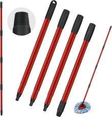 Spin Mop Handle Replacements For Oceda 4-Section Mop Replace Handle Compatible With O-Ceda Spin Mop Refills And Brooms, O Ceda Mop Stick For Floor Clean, 30" To 58", Universal Fit Oceda Mop Head - ColorA - 查看 8