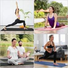 Tapete de Yoga Antideslizante con Material ecológico TPE Agarre de Alto RendimientoAcolchado Ultra denso para Apoyo y Estabilidad en Yoga Gimnasio y Cualquier condición física General - NegroGris - Ver 7