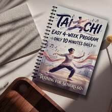 DANPERJI 1 Book Tai Chi Walking Advanced Edition: 28-Day Plan | 10 Minutes Daily Practice, Progressive Illustrated Movements Help Improve Balance And Overcome Fear Of Falling | Spiral Bound, Paperback - A - View 1