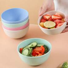 [Shatterproof Cereal Bowl Set] 4pcs Shatterproof Non-Breakable Cereal Bowl Set | 24oz PP Plastic Bowls For Soup/Rice/Cereal - Microwave And Dishwasher - Lightweight Tableware For Home, Camping And Gifts (4 Colors) - Multicolor - View 9