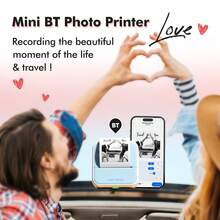 ORICO Mini Portable Thermal Printer, Comes With Thermal Printing Paper, Supports Photo And Label Printing, Ink-Free Bluetooth Printer, Suitable For Printing Images, Photos, Diaries, Great For Back-To-School DIY - BU+9 Roll Sticker - View 8