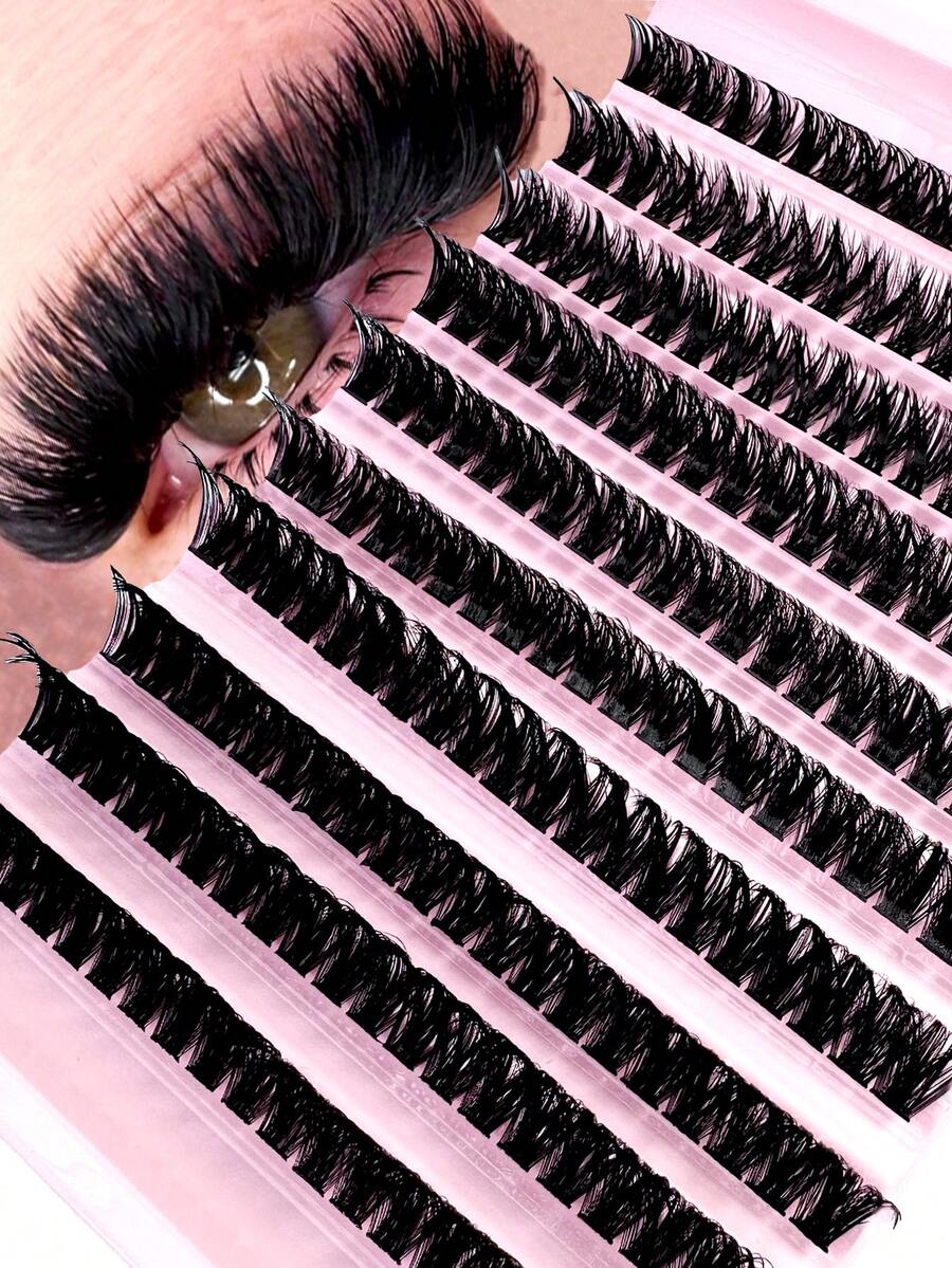 Bộ 200 sợi mi giả xoăn D-DD, kiểu Fairy Natural Premium - 80D - Tự làm tại nhà, kiểu Russian Volume, Cluster, Fluffy, Mixed Style - 10-16mm - Phù hợp cho người mới bắt đầu và có thể tái sử dụng, hiệu ứng lễ hội, quà tặng ngày lễ, dùng hàng ngày. - DD - Xem 1