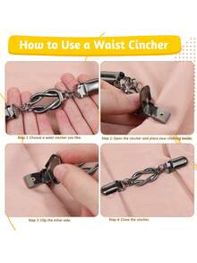 1/6 件装束腰带和衬衫夹复古连衣裙束腰夹，适用于女士服装披肩、开衫连衣裙、毛衣 - 彩色 - 查看 3