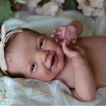 Realistic Baby Dolls Silicone Full Body Girl 19 Inch Reborn Silicone Baby Doll Lifelike Newborn Baby Dolls Real Life Like Baby Doll Handmade - Nhiều màu - Xem 7