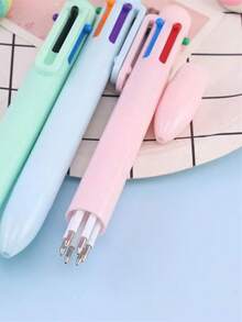 6pcs/12pcs Macaron Color Retractable Ballpoint Pens, 6 Colors In 1 Pen, 0.7mm Refill, Suitable For Schoolwork, Grading, Editing, Back To School Season - A - View 6