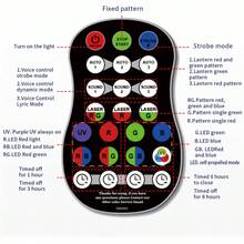 DJ灯、迪斯科派对灯、USB 6端口图案+频闪+紫外线氛围灯、遥控声控频闪灯、星空投影灯、KTV酒吧、家庭派对灯光秀、万圣节、圣诞节、卡拉OK俱乐部、露营氛围灯 - USB charging device - 查看 12