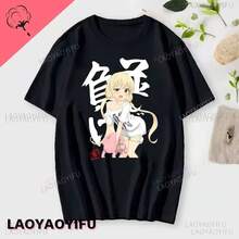 If You Work You Lose - Anzu Futaba Version T-Shirt 2024 New Kawaii Anime Cotton T-Shirt Tees For Men Funny Cartoon Otaku Tshirt - WU-white-30004112HE - 查看 11