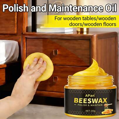 This 20g Beeswax For Polishing Furniture Helps To Avoid Cracks, Minimize Scratches, And Enhance The Shine Of Solid Wood Floors. It Is A Maintenance And Wax Suitable For The Interior Wood Of Rvs And Homes