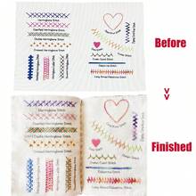 Embroidery Starter Kit Suitable For Beginners, Simple Cross Stitch Set, Pre-Printed Fabric Creative Embroidery Craft Kit, Embroidery Sewing Set With Pattern Tutorials - Black and White - View 6