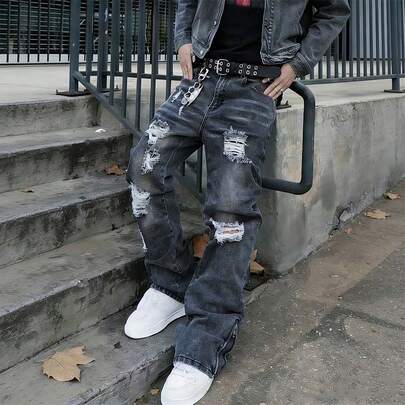 Men's Flare Jeans -…