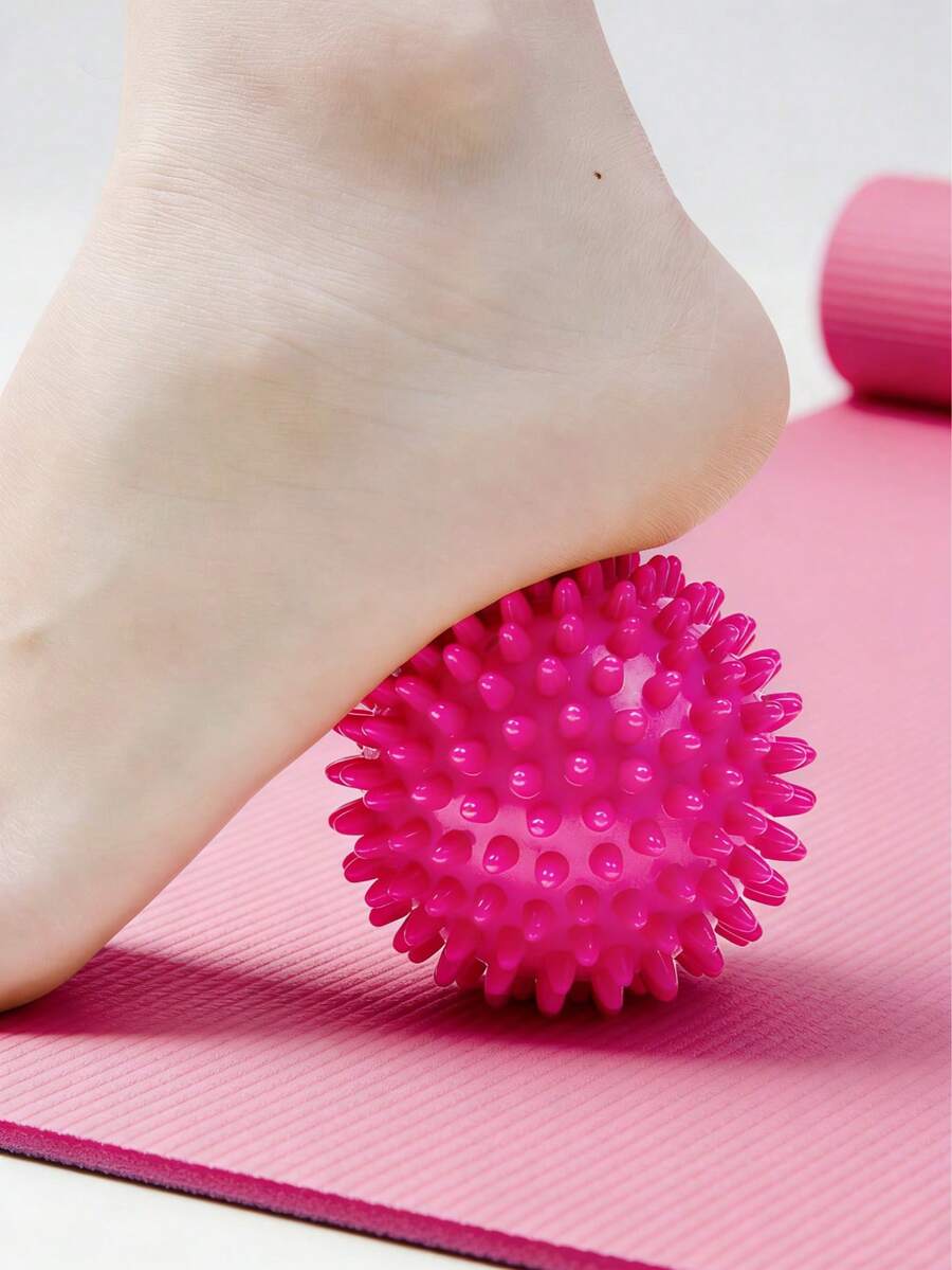 1 quả bóng massage đa năng cho chân, vai và cổ - Màu Hoa hồng đỏ - Xem 1