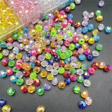 100PCS/750PCS 6mm AB Colored Clear Acrylic Beads For Jewelry Making, Beads Bracelet Making Kit - Perfect For DIY Jewelry, Necklaces, Bracelets And Crafts - Multicolor - View 6