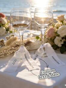 Cintas de satén personalizadas, cintas de trofeo de golf personalizadas, cintas para copas de champán de fiesta, etiquetas con nombre de cintas de satén de gasa, tarjetas de nombre, recuerdos de boda, decoraciones para bodas, fiestas y días festivos. - Multicolor - Ver 1