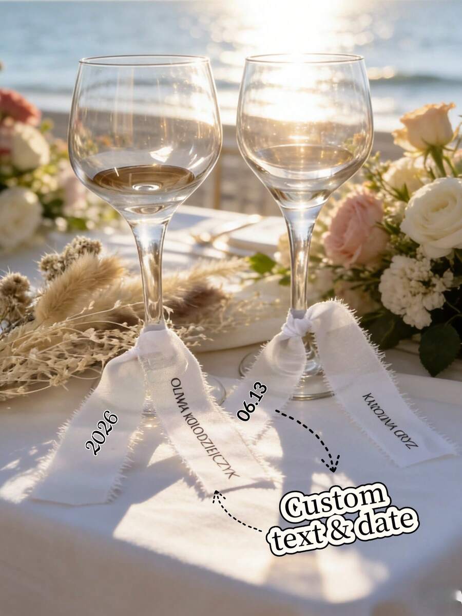 Cintas de satén personalizadas, cintas de trofeo de golf personalizadas, cintas para copas de champán de fiesta, etiquetas con nombre de cintas de satén de gasa, tarjetas de nombre, recuerdos de boda, decoraciones para bodas, fiestas y días festivos. - Multicolor - Ver 1