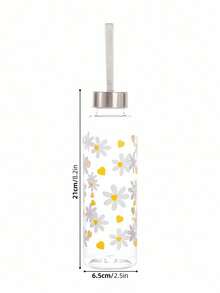 1pc 500ml Butterfly Print Water Bottle, Outdoor Sports Water Cup With Lanyard, Plastic Leak-Proof Screw Cap Tumbler, Portable For Travel, Lightweight And Easy To Use, Suitable For Daily Use, Travel, Camping, Hiking, Fitness And Outdoor Activities, Also An Ideal Birthday Gift - Multicolor - View 4