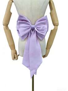 A Pink Satin Back Bow Cute Accessory Waist Decoration,Summer,Beach,Wedding - Multicolor - View 12