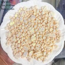 混合亚克力珠、金色珠子、棉珠、巴洛克风格珍贵珠子、手工散珠、珠宝、DIY配件 - 彩色 - 查看 20