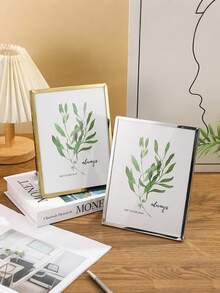 1pc Sturdy Stainless Steel Photo Frame, Suitable For Desktop Display Or Wall Hanging, Fashionable And Durable Frame, Home Decor, Holiday Gift, Available In Gold Or Silver Color - A - View 4