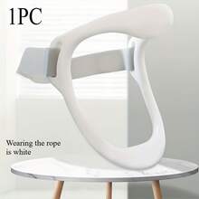 1 Adjustable Posture Neck Brace, Ergonomic Cervical Support Suitable For Office/Home Use, Adjustable Strap With Comfortable Design, Improves Neck And Shoulder Posture, Suitable For Desk Work And Screen Use, Back Posture Correction - [白色的] - 查看 13