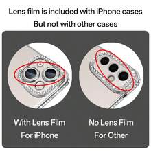 Sequins,Diamond Luxury Rhinestone Sequin Electroplated Silver Phone Case With Lens Film, Suitable For IPhone 17 Pro Max/17 Pro/17 Air/17/16 Pro Max/16/16 Pro/16 Plus/16e/15/15 Pro Max/15 Pro/15 Plus/11/12/13/14 Pro Max/11 Pro/11 Pro Max/12 Pro/12 Pro Max/13 Pro/13 Pro Max/14 Pro/14 Pro Max/14 Plus, Minimalist Creative Soft Case - Silver + Shiny Lens Film - View 11