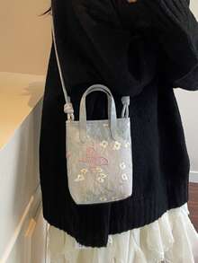 Túi xách nhỏ thêu hình bướm kiểu Trung Quốc mới năm 2026, túi đeo vai chéo thời trang mùa hè dành cho nữ. - Xám - Xem 3