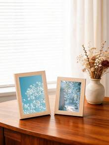 1pc Composite Wood Photo Frame, Minimalist Ins Style 5/6/7/8 Inch Desktop Display Frame, Suitable For Office And Home Decor - Multicolor - View 8