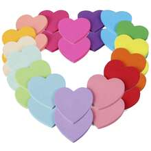 8/9/16 piezas de notas adhesivas con forma de corazón, colores vibrantes, diseño creativo, adecuadas para cuadernos, biblias, útiles escolares y de oficina, 2.75 X 2.75 pulgadas, 30 hojas por libro. - Multicolor - Ver 14