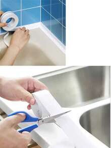 Kitchen Sink Mold-Proof Waterproof Tape, Bathroom Toilet Wall Corner Gap Seal Strip, Self-Adhesive Seam Decorative Tape, Decorative Tape PVC Waterproof Strip, Kitchen And Bathroom Mold-Proof Tape, Self-Adhesive Skirting DIY Wall Sticker, Waterproof, Moisture-Proof, Stain-Proof, Mold-Proof, Decorative - A - View 4