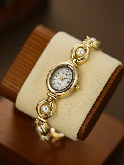1pc Women's Quartz Watch Bead Style Fashionable And Exquisite Temperament Suitable For Daily Matching Birthday/Graduation Gifts Casual Gatherings