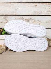 Lyca Pital Pantuflas de mujer de punto, con bloques de color y rayas, de malla transpirable y suela suave y ligera para uso diario - Gris - Ver 6
