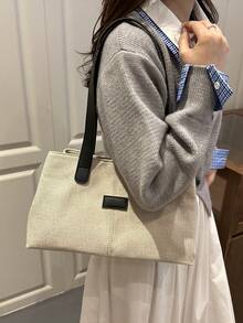 2026新款时尚休闲大容量单肩包，时尚别致单肩包 - 黑色 - 查看 2