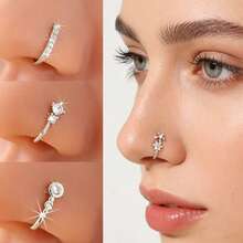 4 Stücke minimalistische Nasenklemme im Boho-Stil, Fake Piercing ohne Loch Nasen Accessoires, geeignet für den täglichen Gebrauch von Frauen - Verschiedenfarbig - Übersicht 7