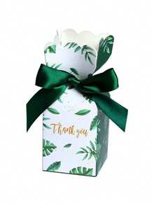 50pcs Creative European Style Celebration Flower Vase Candy Box For Wedding, Bridesmaid Return Gift, Candy Gift Box - Green - View 5