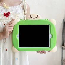 1pc Cute Turtle 360 Rotating Holder Suitable Compatible With Ipad 9.7 Protective Case, 7/8/9 Tablet Shell, 2022 Apple Air 5/4/3 9th Gen 10.2, Silicone Full Coverage Pro 11 2025 New Air Model - Green - View 3