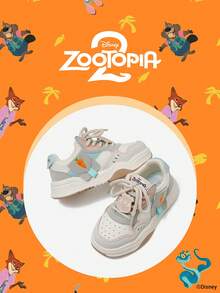 Disney Sản phẩm hợp tác độc quyền với Zootopia 2 | Một đôi giày bệt trẻ em, phù hợp cho các hoạt động thể thao, vui chơi ngoài trời và các dịp lễ hội hàng ngày, ôm sát chân, chống trơn trượt, chống mài mòn, thoáng khí. - Màu xanh lam - Xem 2