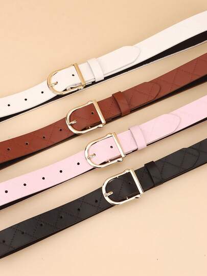 1pc Women's Fashionable Minimalist Classic Buckle Belt, Multi-Color Versatile For Jeans, Dresses, Casual Pants, Travel, Party, Holiday, Daily Wear